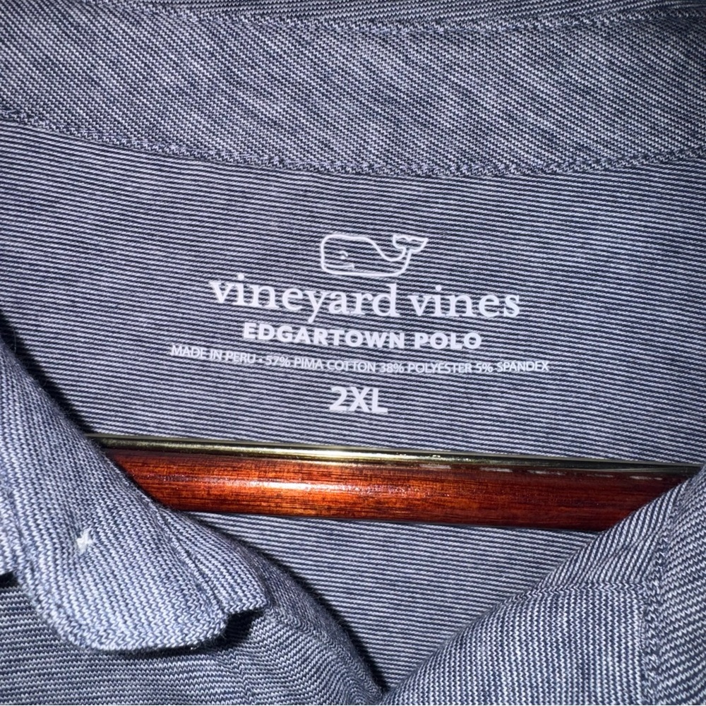 Vineyard Vines men’s Edgartown Polo Grey XXL Pima Cotton Polyester - Picture 3 of 8